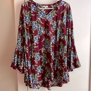 Umgee long bell sleeve fall top